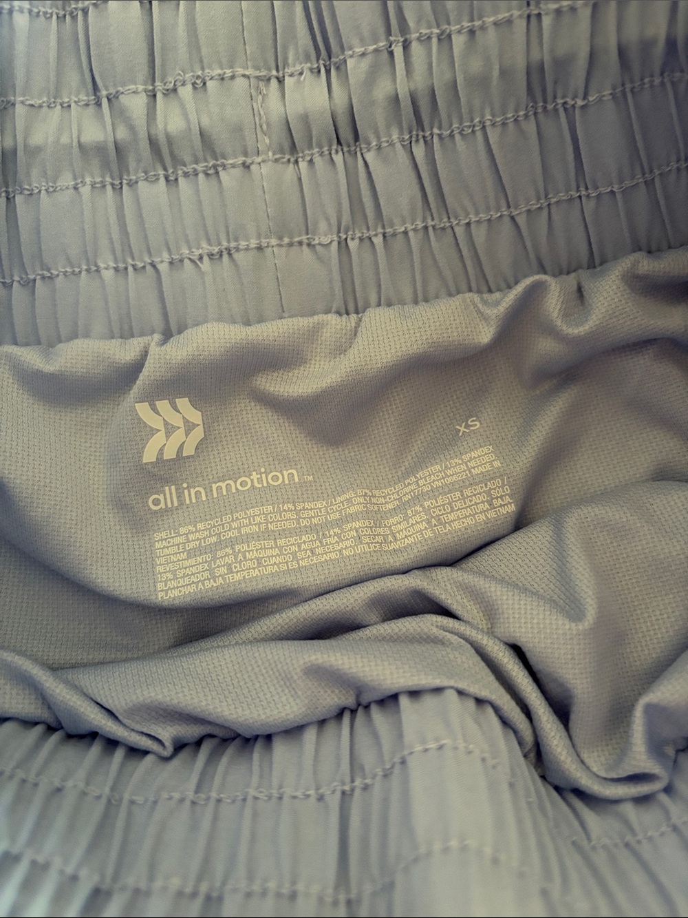 all in motion Light Blue Women's Athletic Shorts with Elastic Waist and Drawcord - Picture 2 of 3
